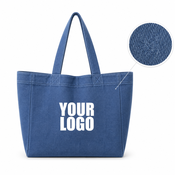 SAC COTON "NANCY" - JEANS DARK 💙 (43x15x36 cm)