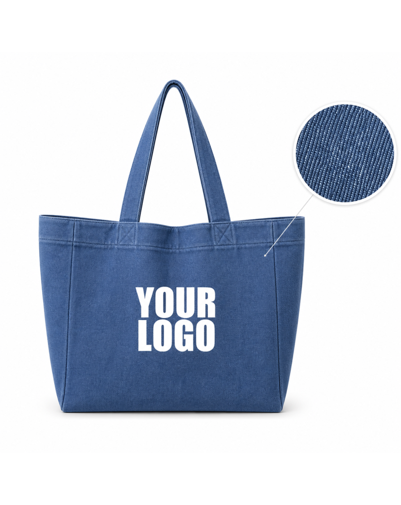 SAC COTON "NANCY" - JEANS DARK 💙 (43x15x36 cm)