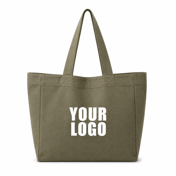 SAC COTON "NANCY" - ARMY (43x15x36 cm)