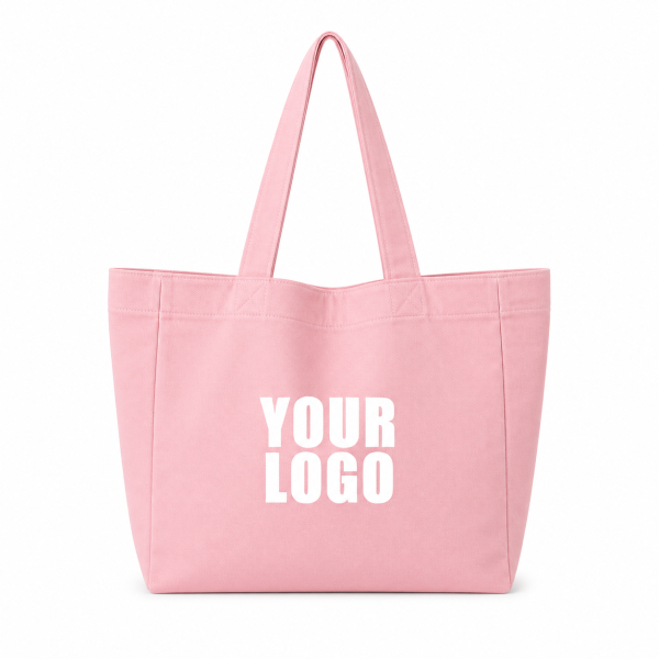 SAC COTON "NANCY" - ROSE (43x15x36cm)