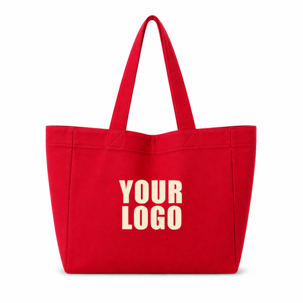 SAC COTON "NANCY" - ROUGE (43x15x36cm)