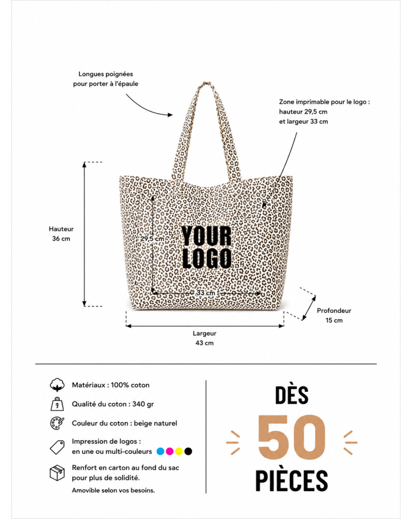 NANCY TASCHEN - LICHT LEOPARD 🤎 (43x15x36 cm)