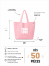 COTTON BAG "NANCY" – PINK (43x15x36cm)