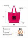 SAC COTON "NANCY" - FUCHSIA 🩷 (43x15x36cm)