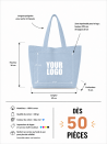 SAC COTON "NANCY" - JEANS LIGHT 🩵  (43x15x36 cm)