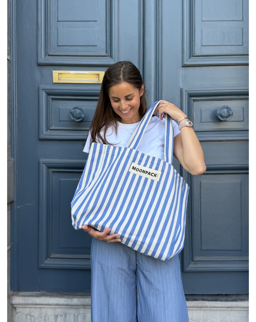 SAC BIARRITZ  BLEU - L 🩵 (43x15x36cm)