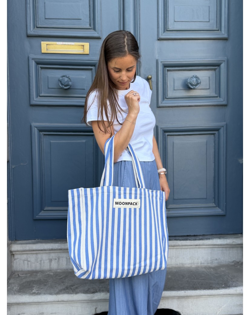 SAC BIARRITZ  BLEU - L 🩵 (43x15x36cm)