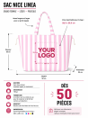 Tasche NICE LINEA Kräftiges Rosa – L (58 x 24 x 35 cm)