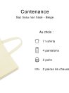 TASCHE AUS NICHT GEWEBTEM STOFF BEIGE