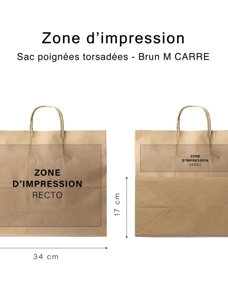 Bolsa con asa trenzada - Kraft M HAUT