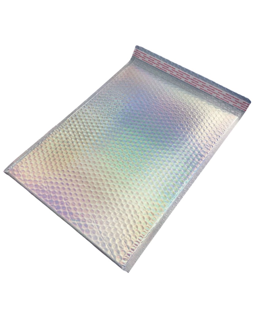 Envase de burbujas - Arco iris blanco L