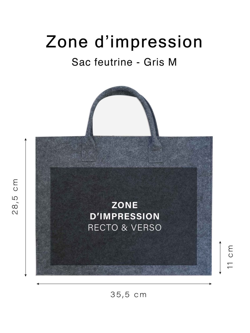 Bolso GRENOBLE – Gris – M (35,5x11x28,5 cm)