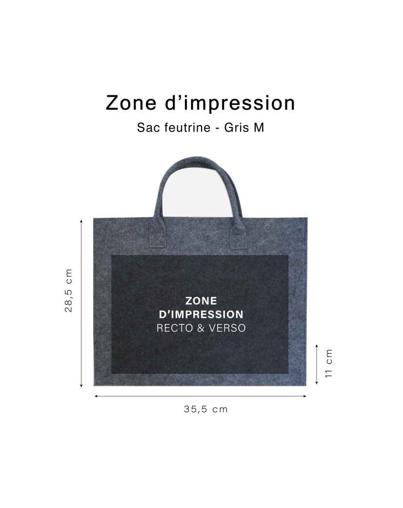 Bolso GRENOBLE – Gris – M (35,5x11x28,5 cm)