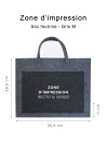 SAC GRENOBLE - GRIS - M (35,5x11x28,5cm)
