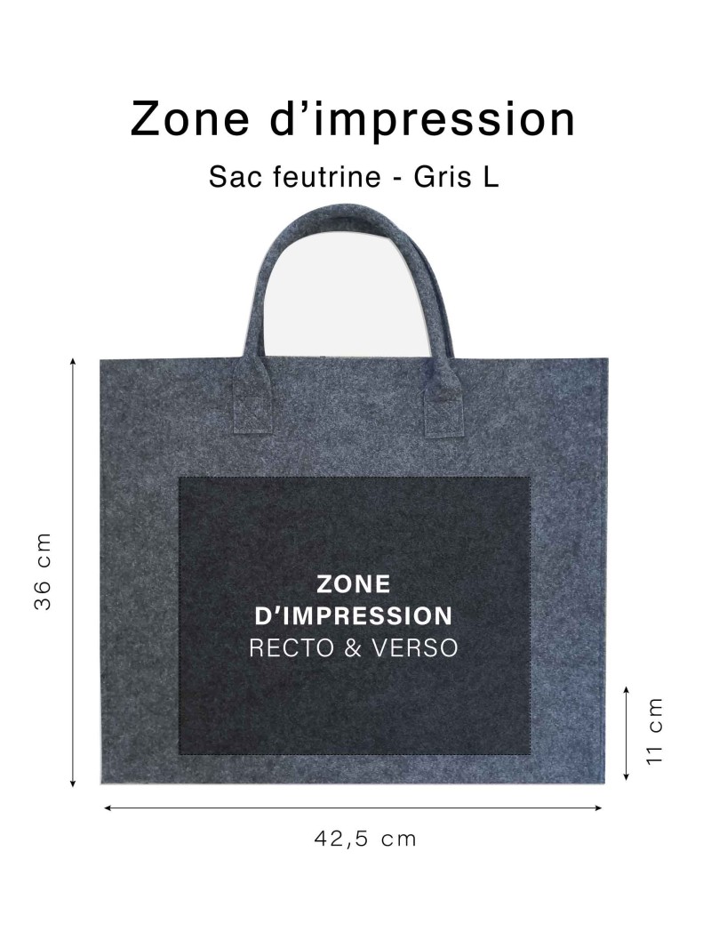 Bolso GRENOBLE – Gris – L (42,5x11x36 cm)