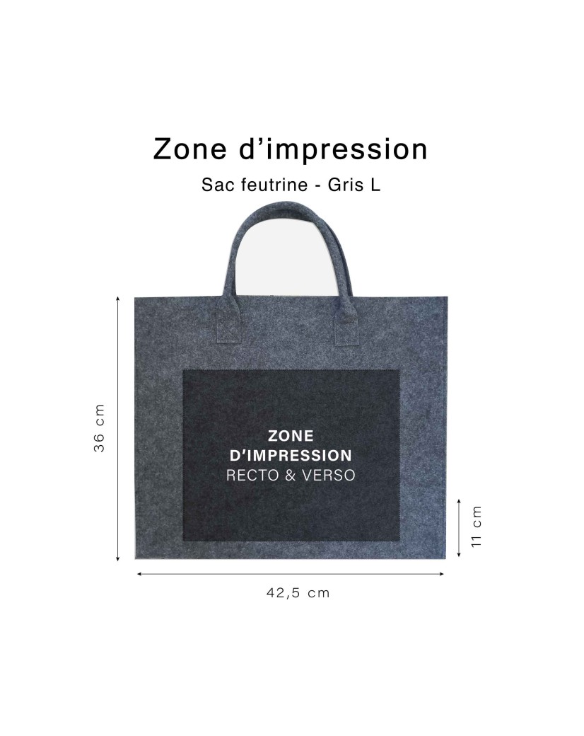 Bolso GRENOBLE – Gris – L (42,5x11x36 cm)