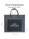 SAC GRENOBLE - GRIS - L (42,5x11x36cm)