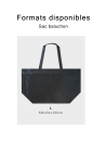 Vliesstofftasche Modell Baluchon – Schwarz L, ohne Aufdruck