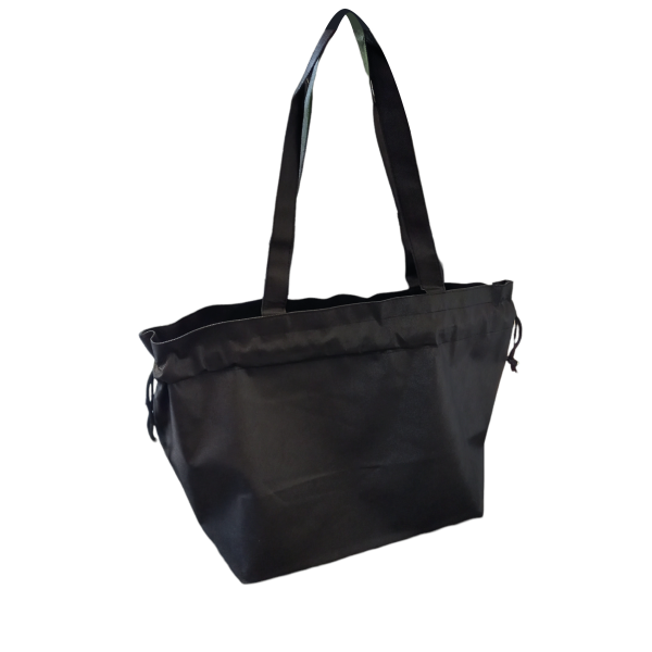Vliesstofftasche Modell Baluchon – Schwarz L, ohne Aufdruck