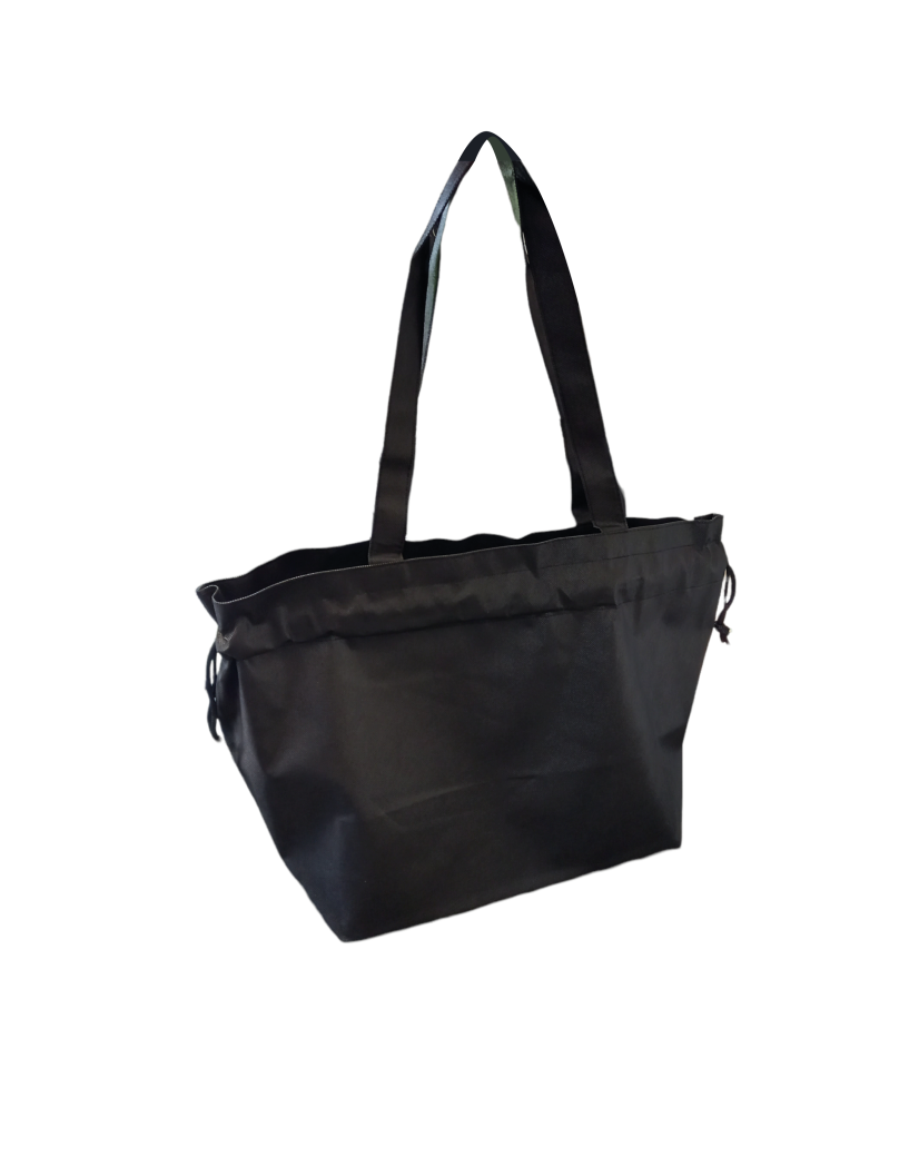 Vliesstofftasche Modell Baluchon – Schwarz L, ohne Aufdruck
