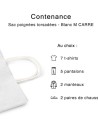 Twisted handle bags - White M SQUARE