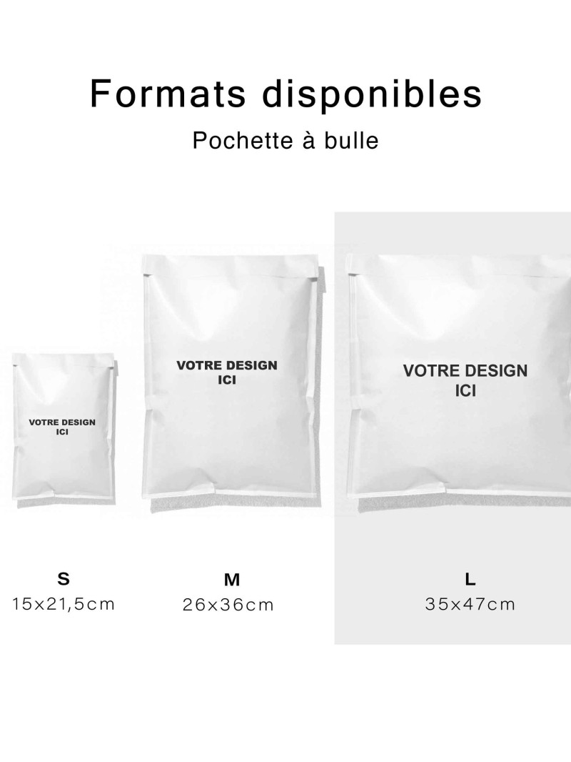 Luftpolstertasche - Weiß L