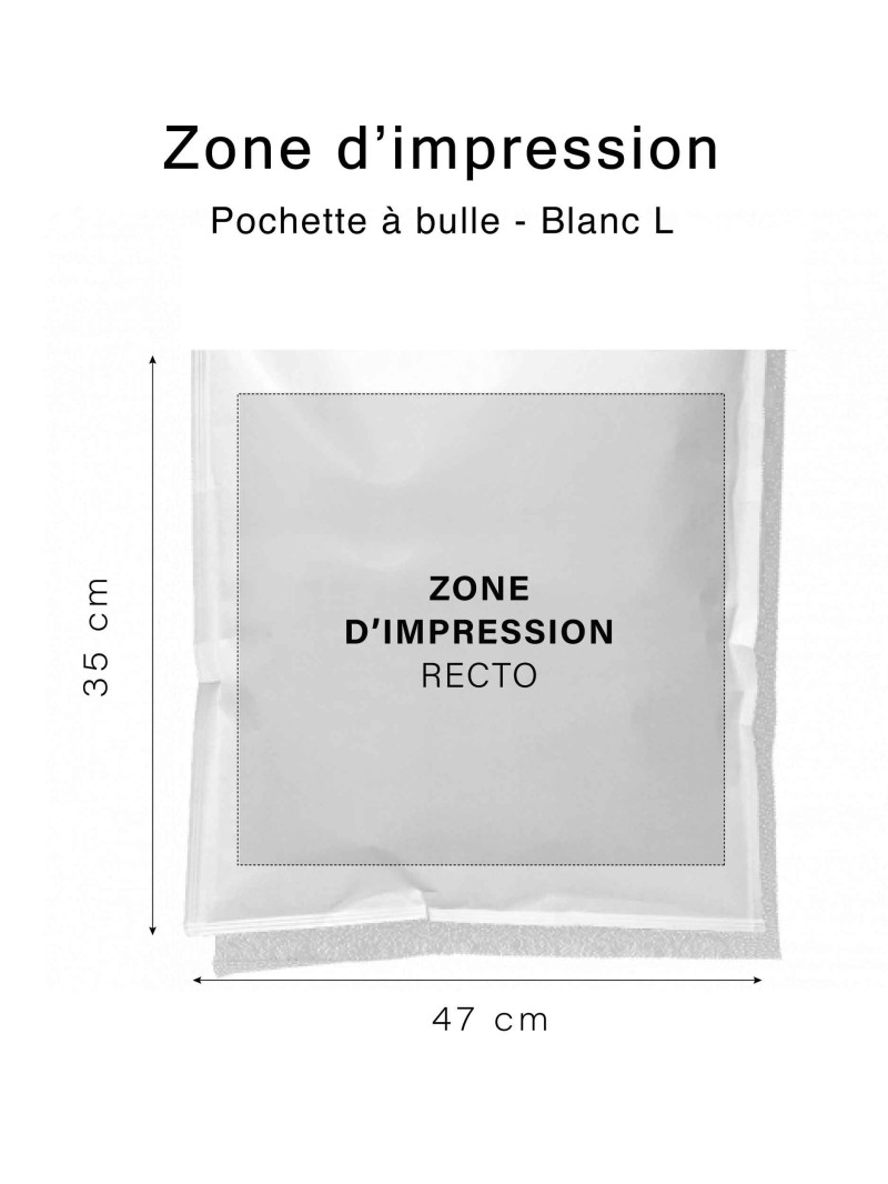 Luftpolstertasche - Weiß L