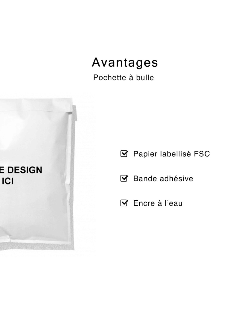 Pochette à bulle - Blanc L (35x47cm)