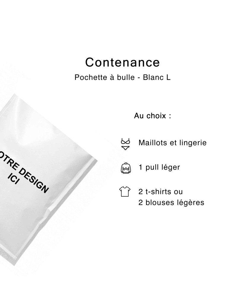 Pochette à bulle - Blanc L (35x47cm)