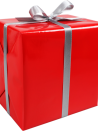 Rollo de papel de regalo rojo