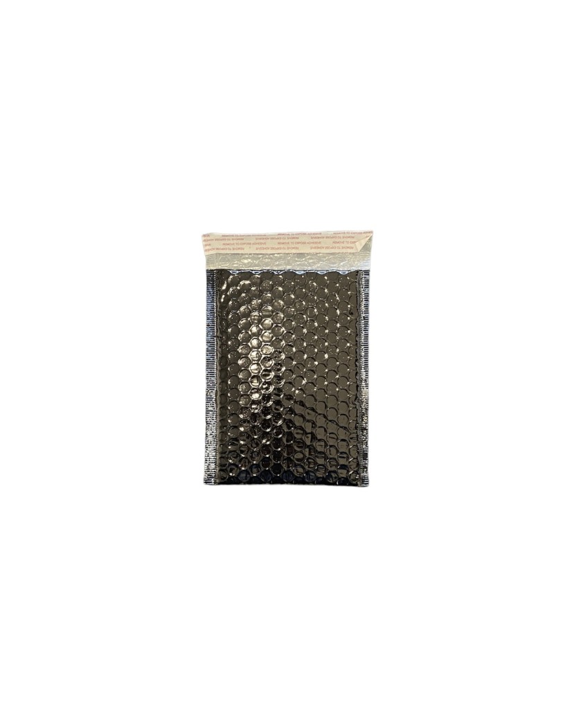Metallic Bubbel Envelop - Blinkend zwart S
