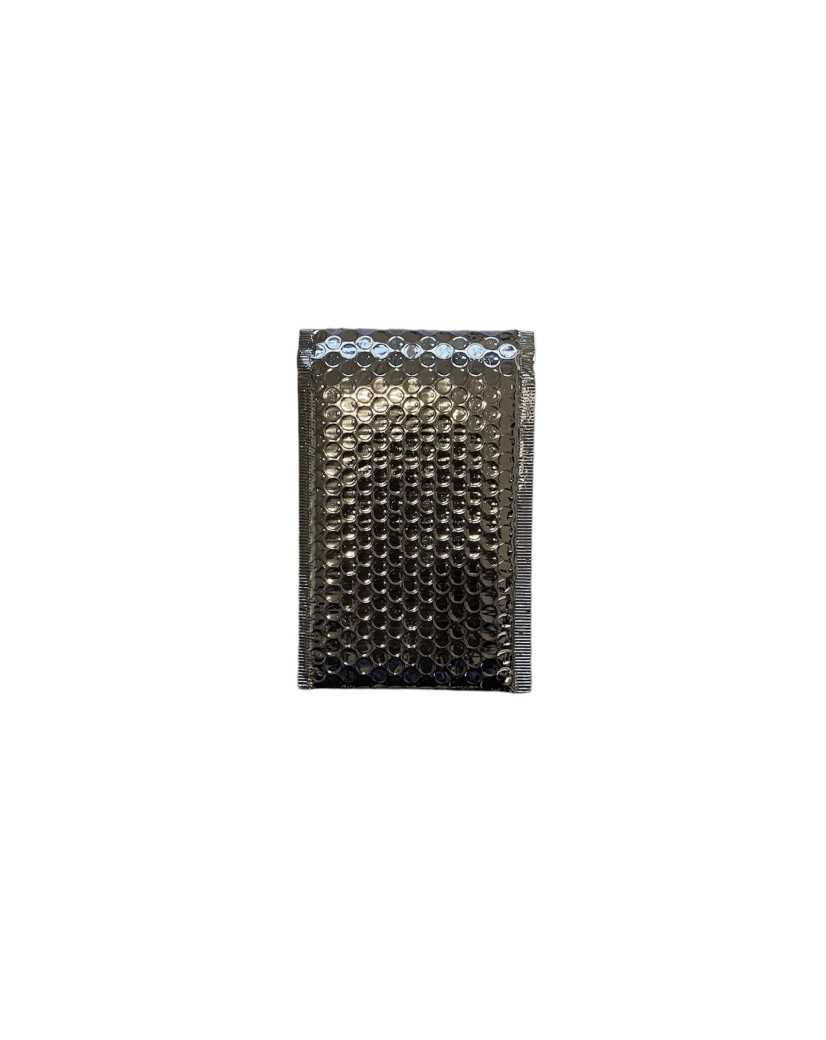 Metallic Bubbel Envelop - Blinkend zwart S