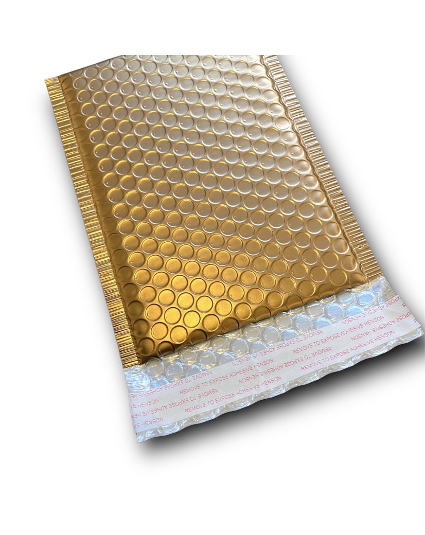 Metallic Bubbel Envelop - Goud Mat S
