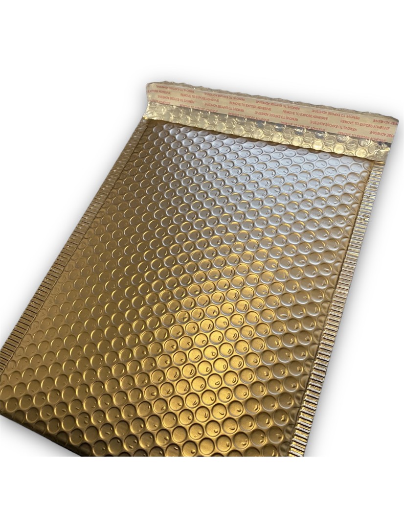 Goldfarbene matte Luftpolsterumschläge – Größe M