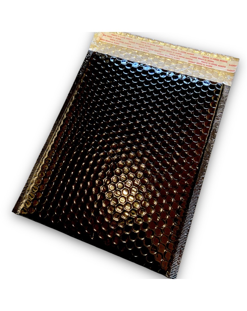 Enveloppes à bulles - Noir Brillant taille M