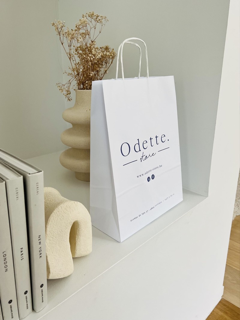 Bolsa Kraft Blanca M – Tu Logo Estará Como En Casa Aquí