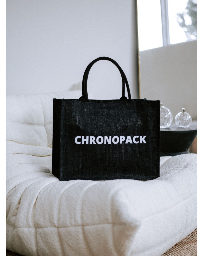 Bolsas de arpillera negras personalizadas con su logotipo - Pedir ahora