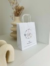 TAS MET GEDRAAID HANDVAT - WIT S (18x8x22,5cm)