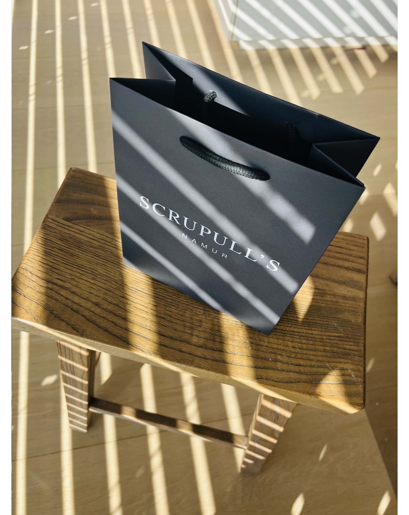 Bolsas de papel de lujo - Negro S - Asas con cordón