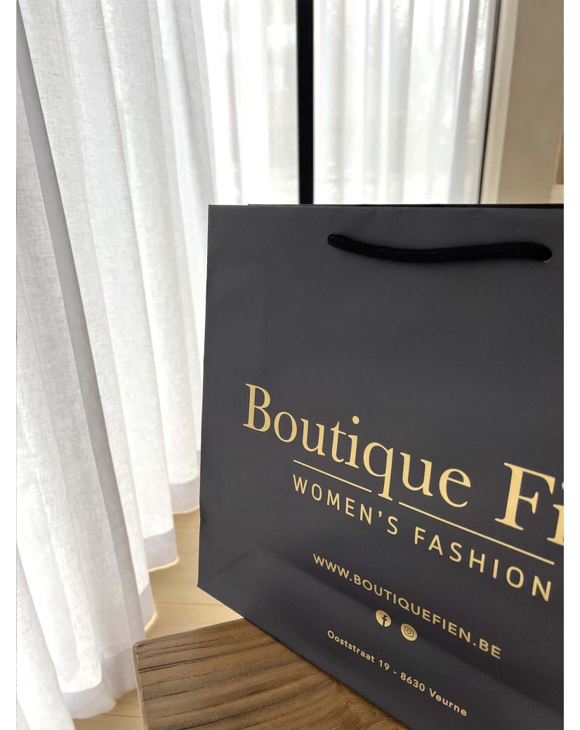 Bolsas de papel de lujo - Negra L - Asas con cordón