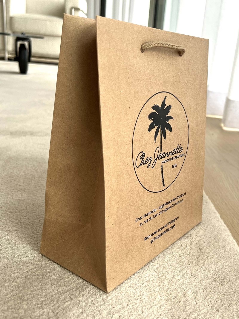 Bolsas de papel de lujo - Kraft S - Asas con cordón