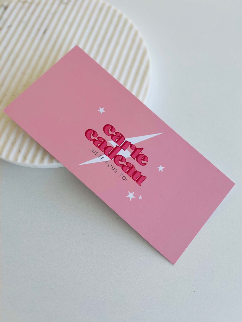 Gift Card – Pink and white, double-sided print