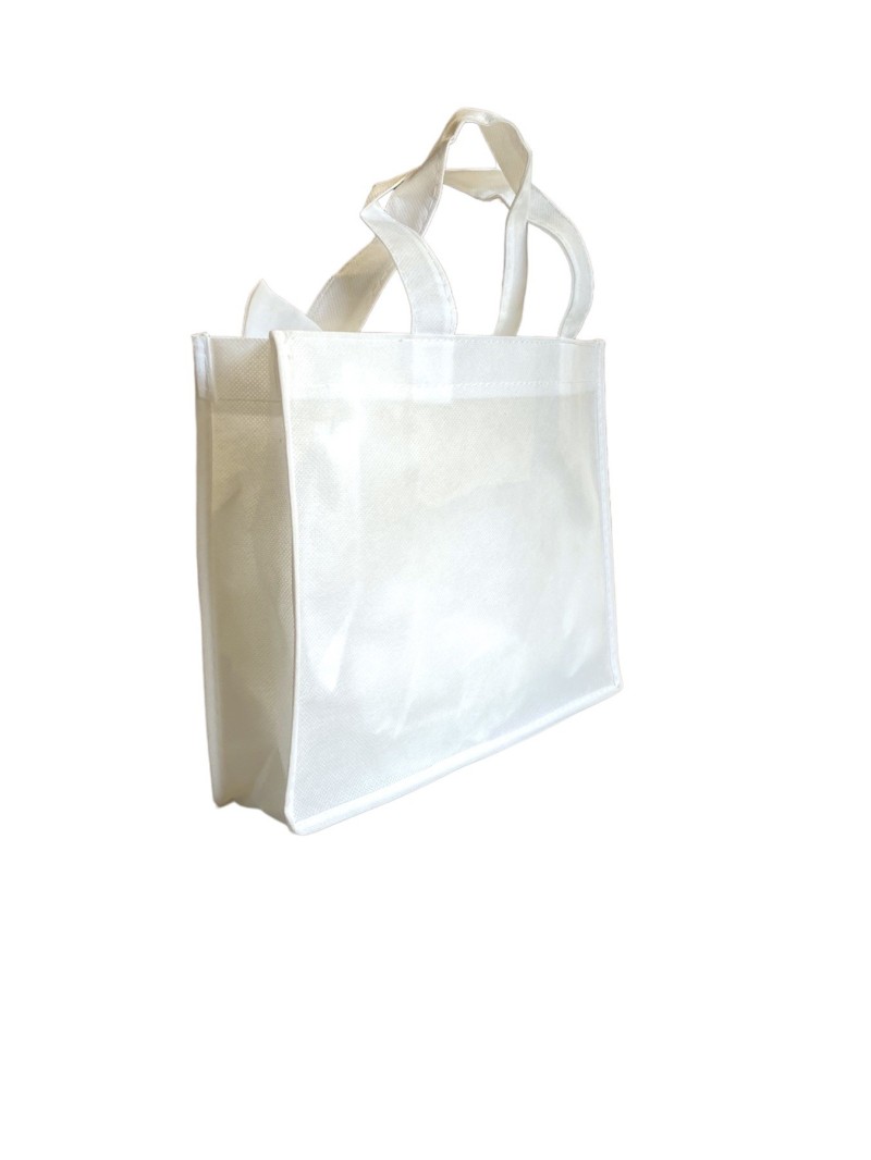 Non woven draagtas "LYON" - Wit 35x8x25