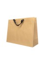 Bolsa de papel kraft con asas de cinta negra