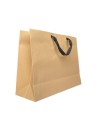 Sac Papier Kraft Poignée Ruban Noir