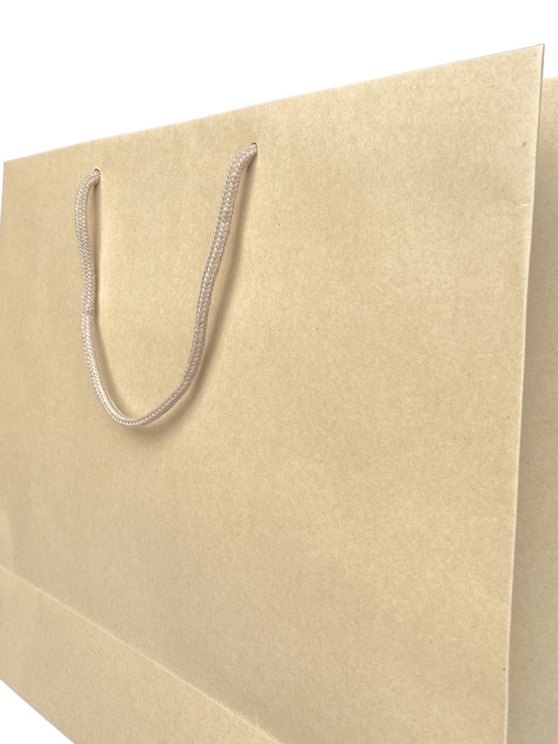 Kraft paper bag with cord handles