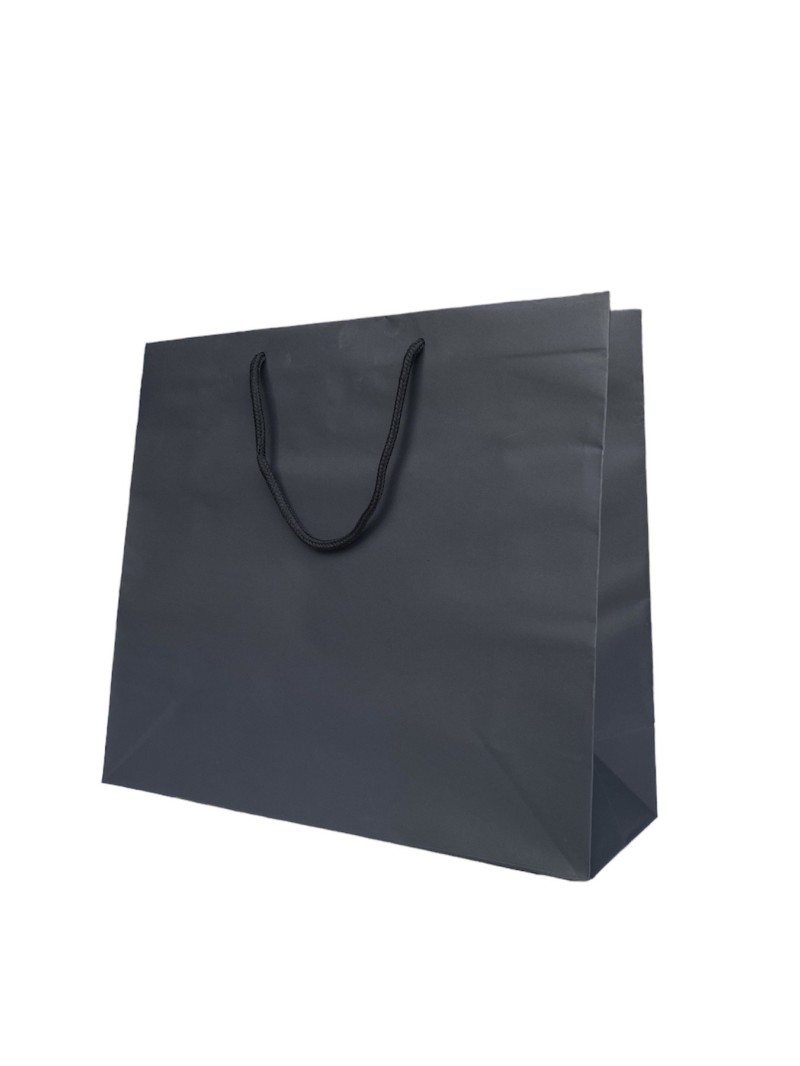 Sac papier Noir poignée Cordelette Noir