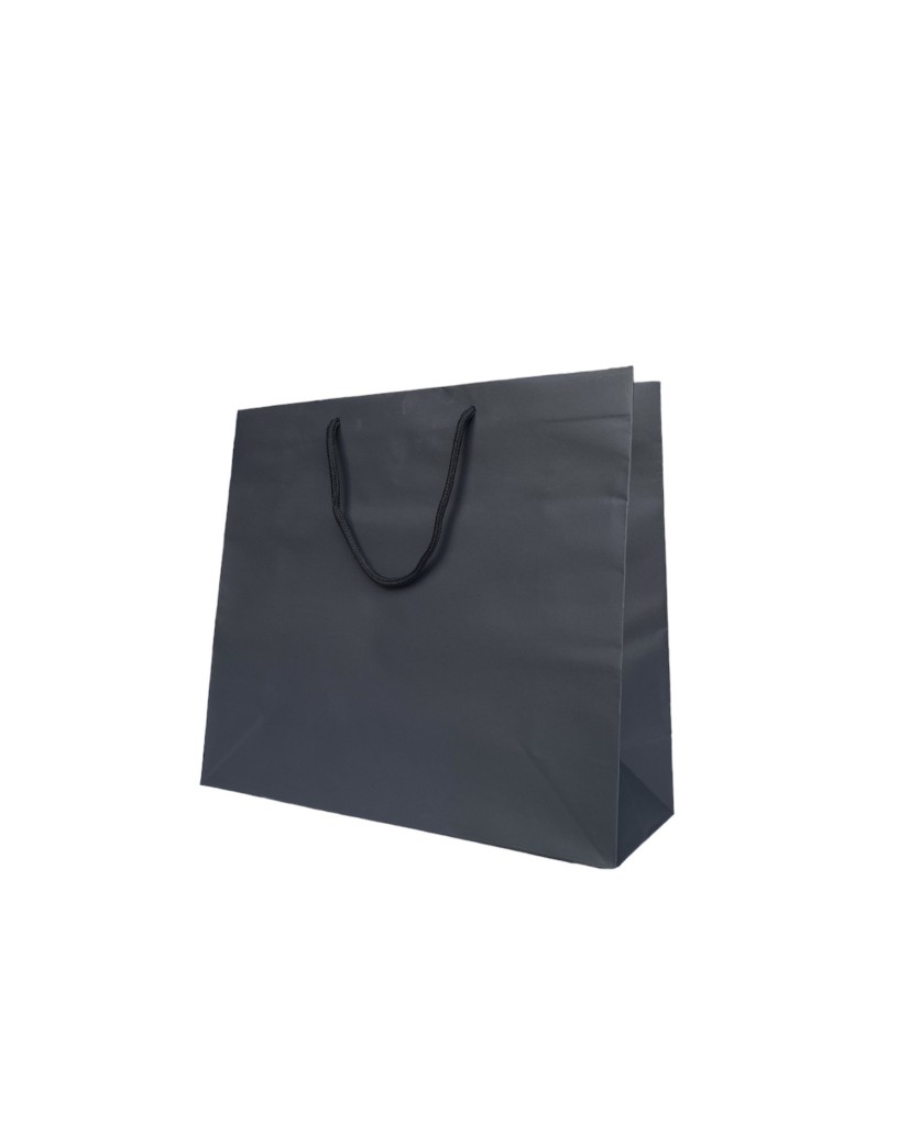 Sac papier Noir poignée Cordelette Noir