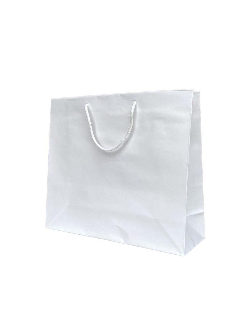 Luxe papieren tas - Handvat Koord Wit