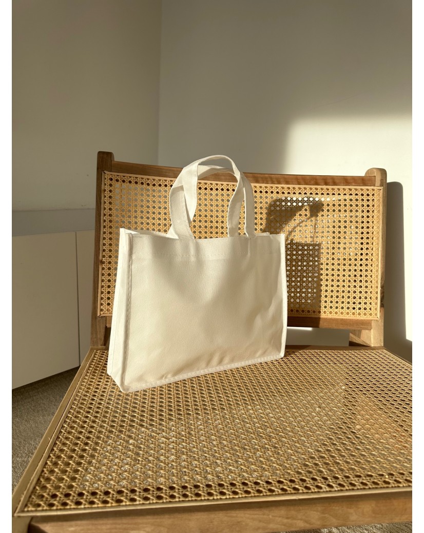 Non woven draagtas "LYON" - Wit 35x8x25